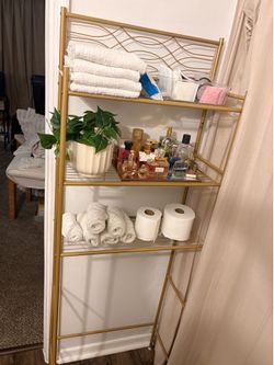 Toilet storage shelf