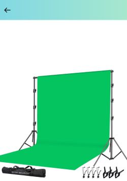 Large Green Screen With Lighting Kit