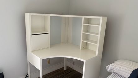 White Corner Desk
