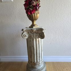Decorative Roman Pillar. Cement. Pot Included. $45