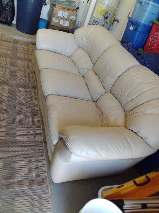 Leather Couch White Leather Couch Cream Colored