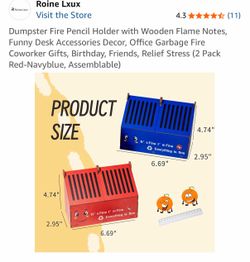 Roine Lxux Dumpster Fire Pencil Holder - RED