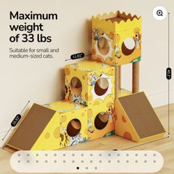 PalNests 3-in-1 Modular Cardboard Cat Tree & Scratcher House
