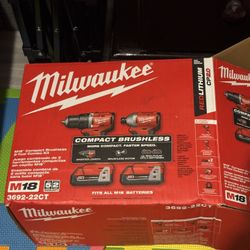 Milwaukee 2 Tool Combo Brushless 18 Volts 