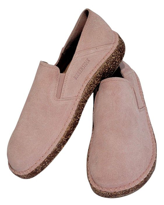 Birkenstock Womens Callan Pink Leather Slip On Loafer Shoes Size 40 9 9.5 Birkis