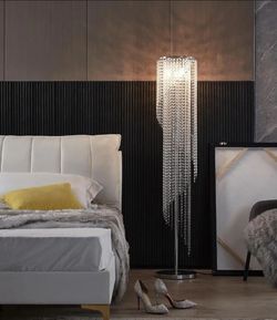 Crystal floor lamp