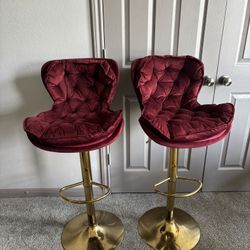 Burgundy Red Bar Stools