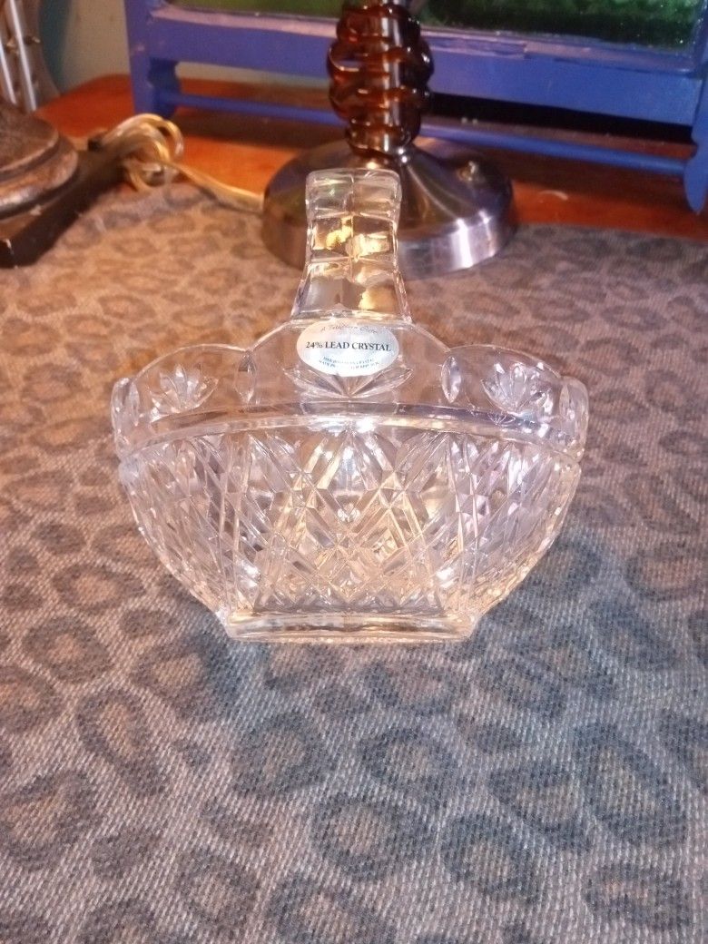 Lead Crystal Glass Basket