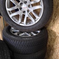 Gmc Oem 20s Wheels On Michelin 275/55/20 Like New Tires. 