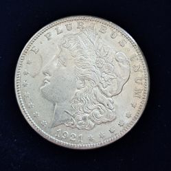 1921-S Morgan Silver Dollar (AU-55)