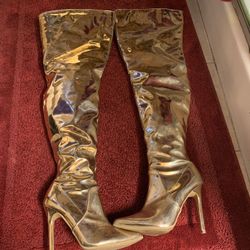Rose gold boots size 7
