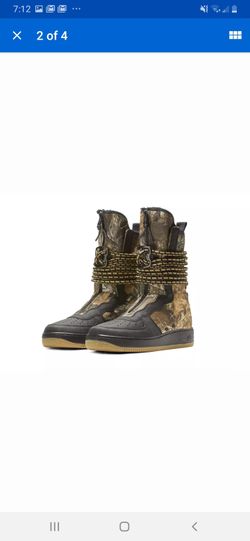 Nike SF Air Force 1 Hi Black/Gum Med Brown Size 9 Army Reflective (AA1128 004)