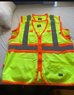 Genuine Dickies Hi-Vis Synthetic Work Vest, 3M Scotchlite