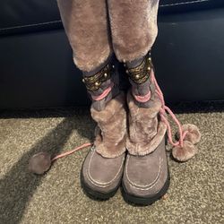 Pink Fur Boots