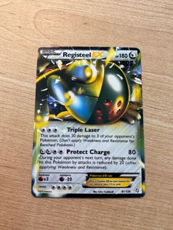 Registeel EX 81/124 Dragons Exalted Ultra Rare Pokemon Card LP MP