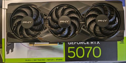 PNY NVIDIA GeForce RTX 5070 12GB OC Triple Fan Graphics Card