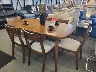 Mid-Century Modern Dining Table and Chair Set