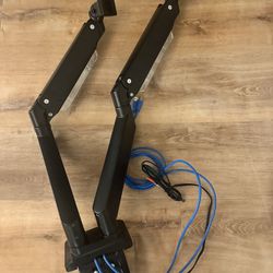 Pneumatic Double Arm Monitor Mount 40"