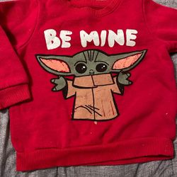 Baby Yoda Valentine Sweater 