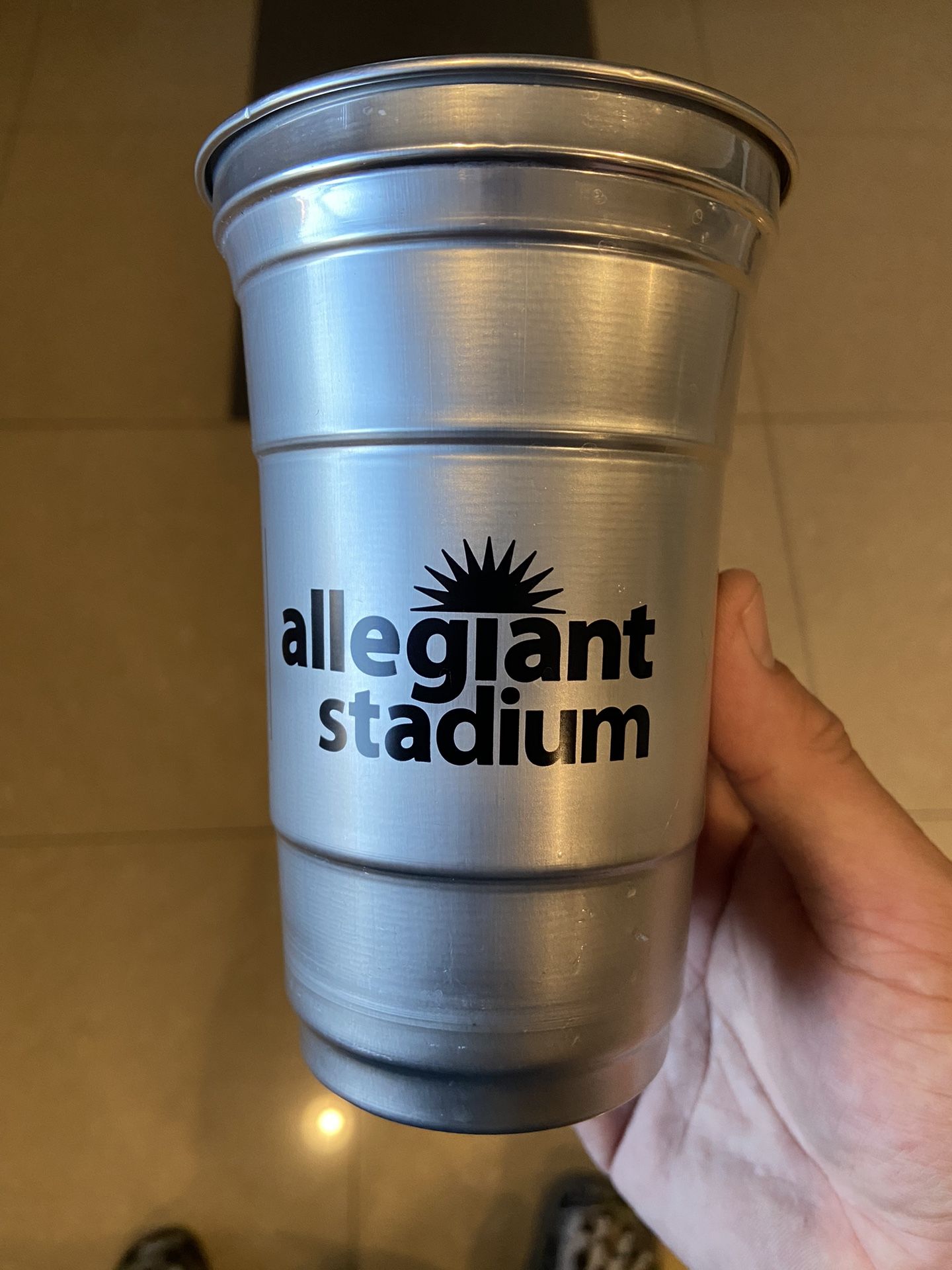 Las Vegas Raiders Allegiant Stadium aluminum souvenir cup