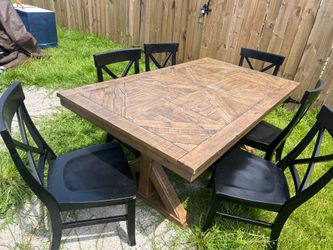 Dinning table with six chairs