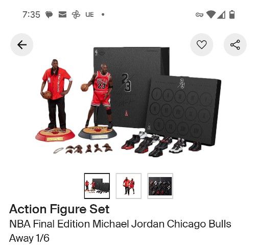 NBA Final Edition Michael Jordan Chicago Bulls Action Figure Set