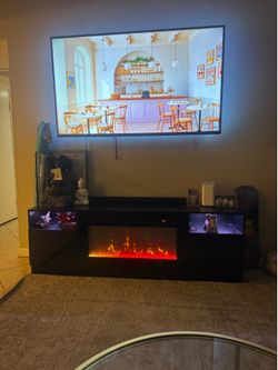 Electric fireplace cabinet