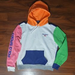 Vintage y2K RALPH LAUREN POLO SPORT colorblock hoodie