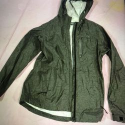 Small Gray Jacket Coat Rain Hood 
