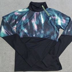 Women's Fila Sport Size Xsmall Dri Fit Material Pullover Half Zip Neon Running