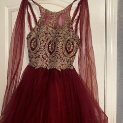 Beaded Embroidered Lace Short Babydoll Party Dress