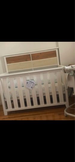 Brand new  white and wooden accent
