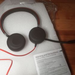 Jabra Corded Headset Stereo, With Mic 