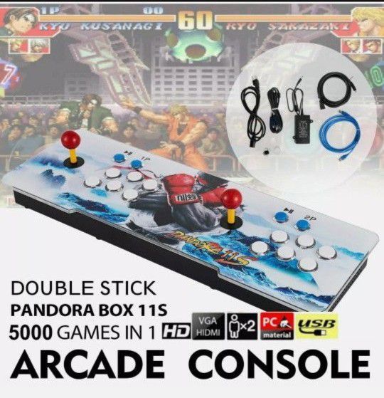  5,000 In 1 Retro Video Games Double Stick Arcade Console, New Pandora Box 11s