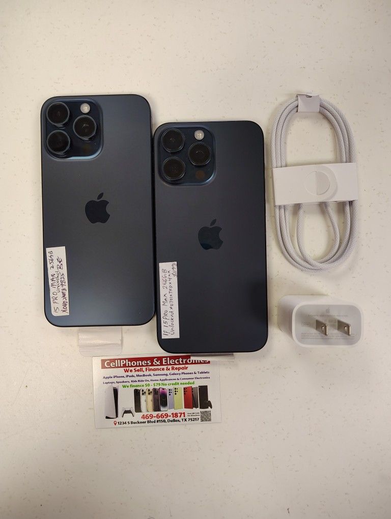 iPhone 15 Pro Max 256GB Factory Unlocked-On Special Cash Deal $749
