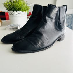 Italian Bally Mens Black Leather Boots