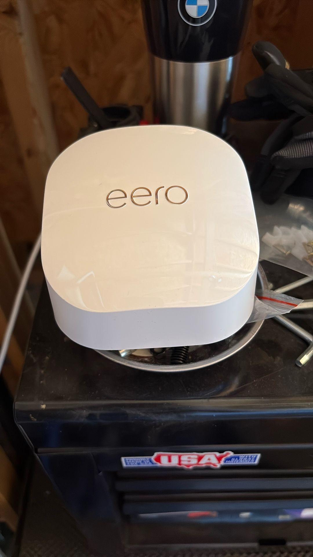 Like-New Amazon eero 6+ mesh wifi router - Supports internet plans up to 900 Mbps, Coverage up to 1,500 sq. ft., Connect 75+ devices, 1-pack