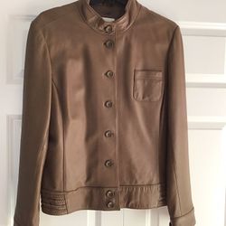 WOMAN’S CHARTER CLUB LEATHER JACKET-Size 14
