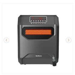 WeWarm Electric 6 Element Infrared Space Heater Black Plastic USED $25