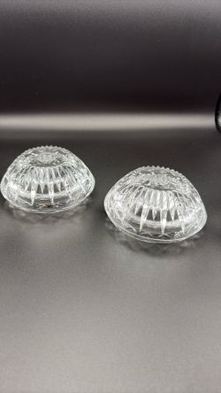 Princess House Lead Crystal Candle Holders Pair