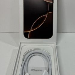 Apple iPhone 16 Pro Empty Box With USB-C Cable & Papers Desert Or Black Titanium New