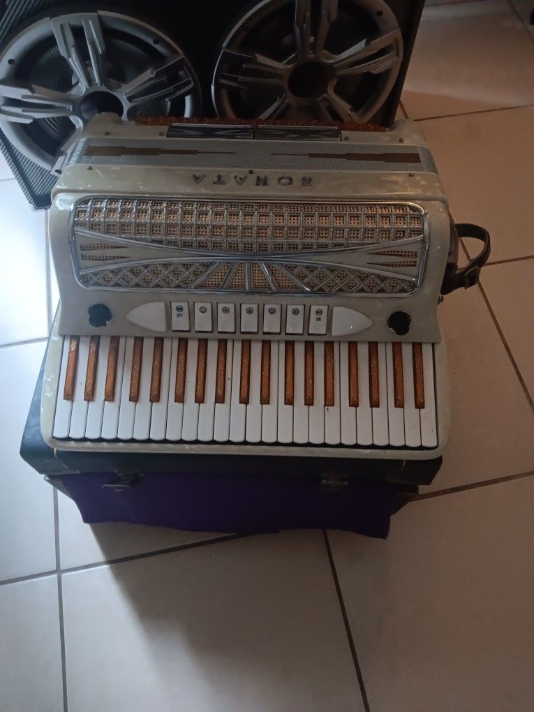 Vintage Sonata Beautiful Accordion Made In Italy