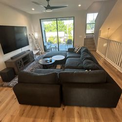 Huge Black Couch