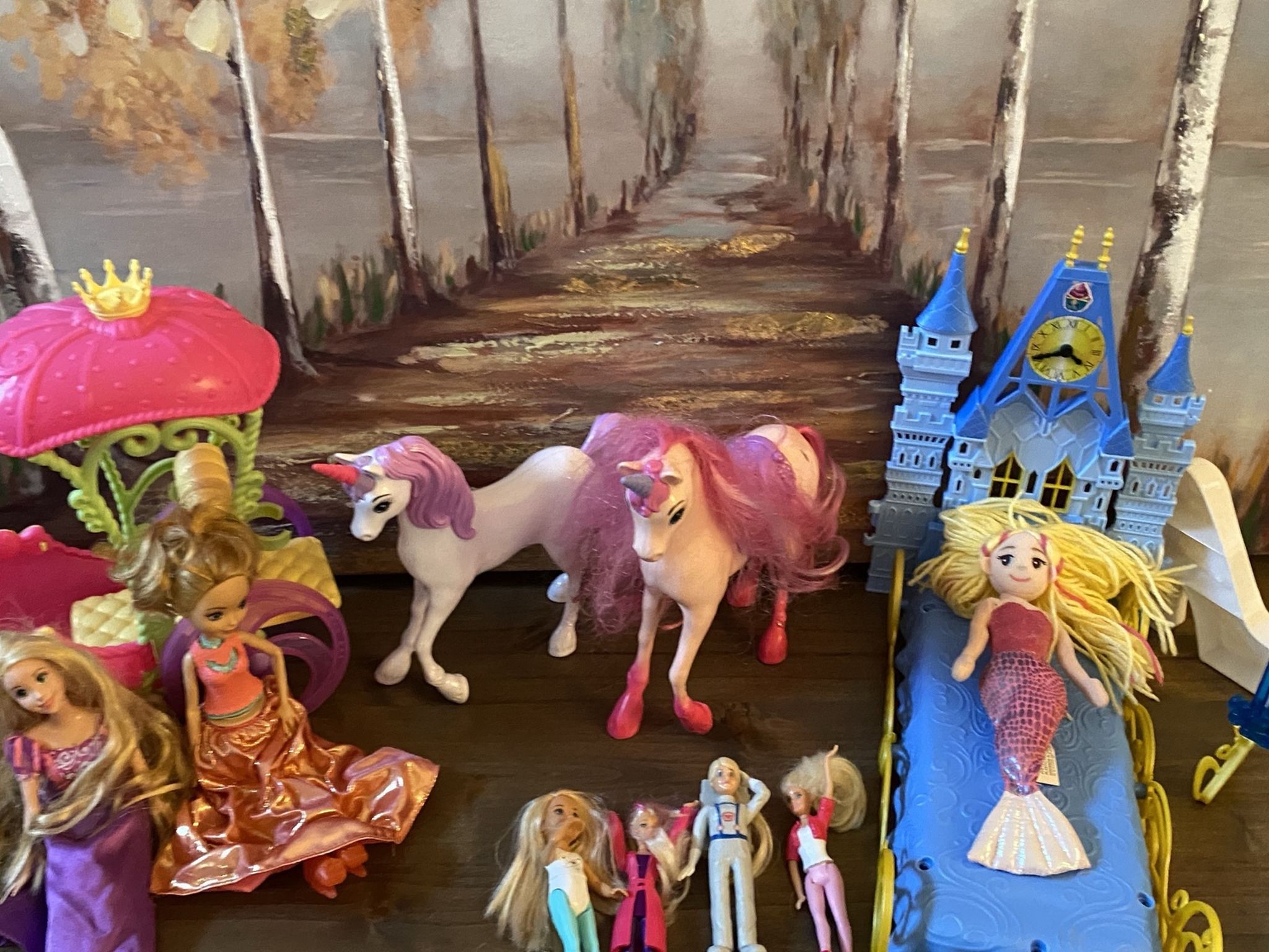 Princess Barbie and Unicorn Lot
