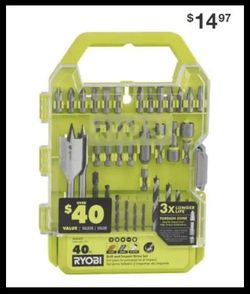 RYOBI Drill And Impact Drive Kit (40 Piece)