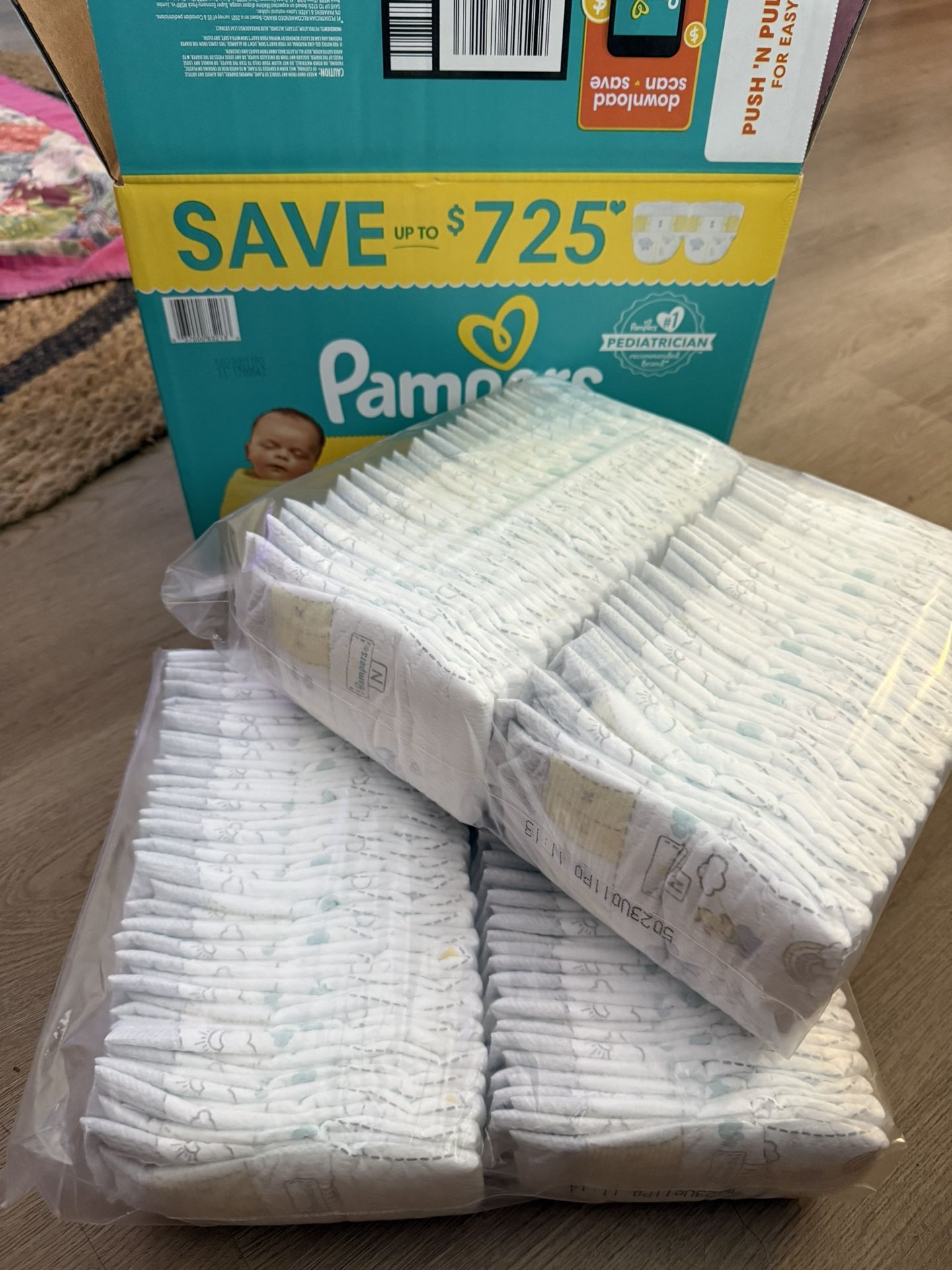 Newborn Pampers Swaddlers Diapers