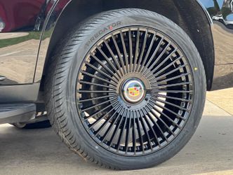 24" GLOSS BLACK RIMS TIRES 3053524 TITR