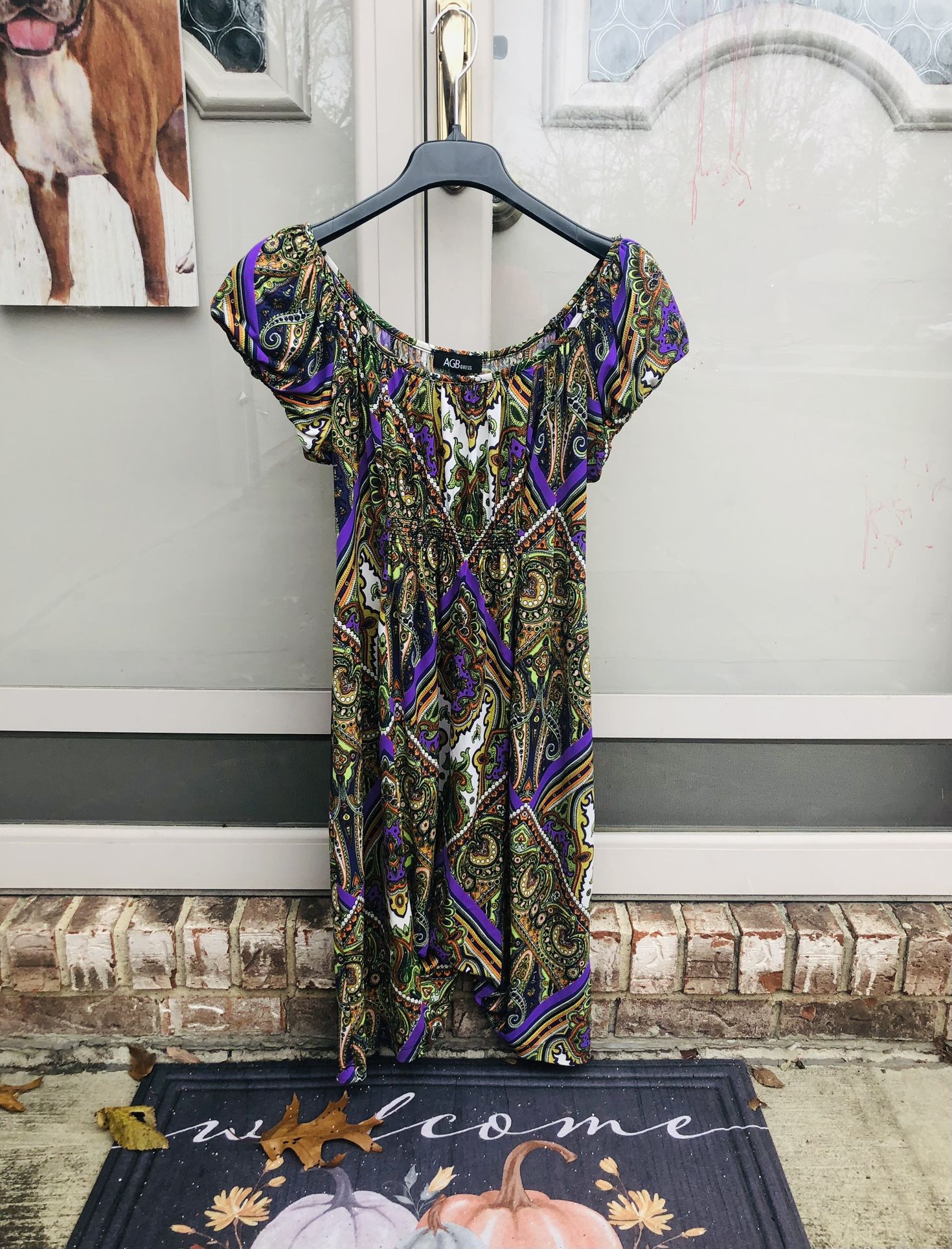 Peasant Dress in Beautiful Halloween Colors (Women's Size 10)