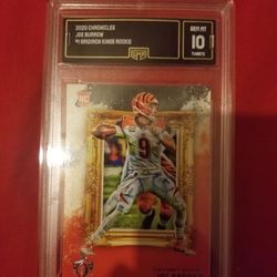 Joe Burrow Rookie G.M.A Gem Mint 10 2020 Panini Chronicles Gridiron Kings Set Football