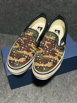 Sz 11.5M  Vans LX Classic Slip On 98 Pearlized pack Camp Black